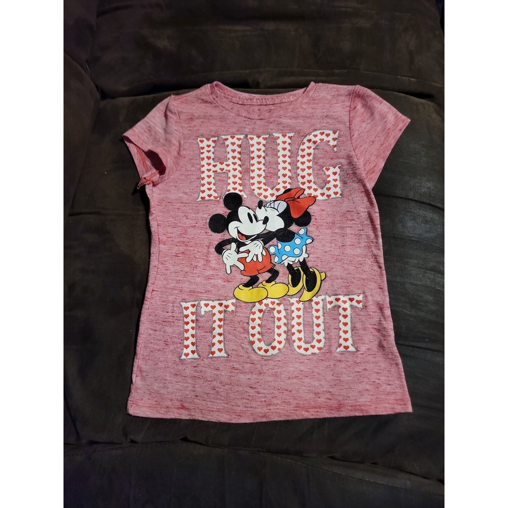 Disney store minnie mickey hug it out valentine's day top size 7 8